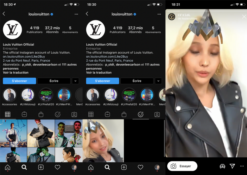 filtre Instagram Louis Vuitton